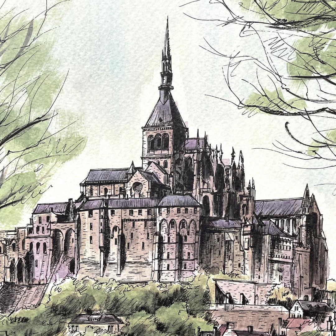 美品 真作保証 ジェームズ・フォード『僧院の島』大判 リトグラフ 直筆サイン入り