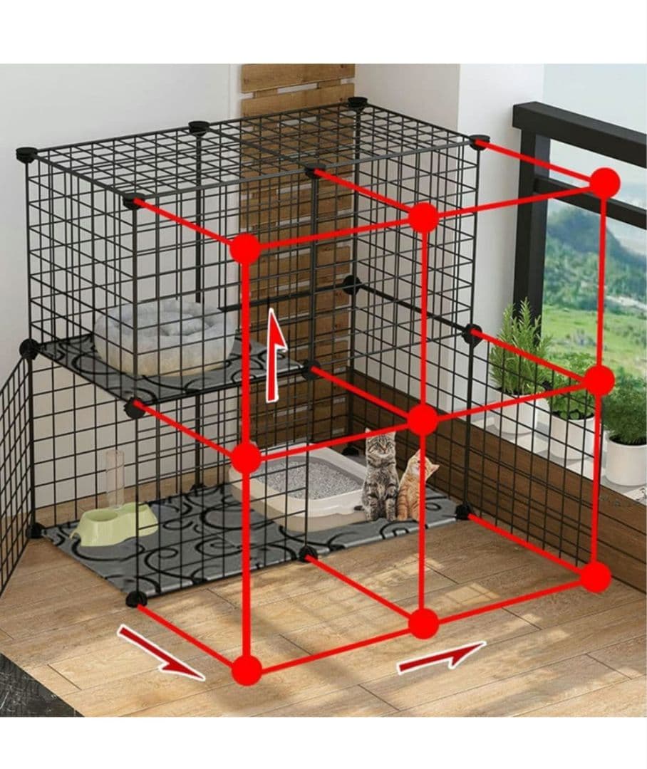 《新品・未使用》組み立て式ペットケージ　猫用ケージ