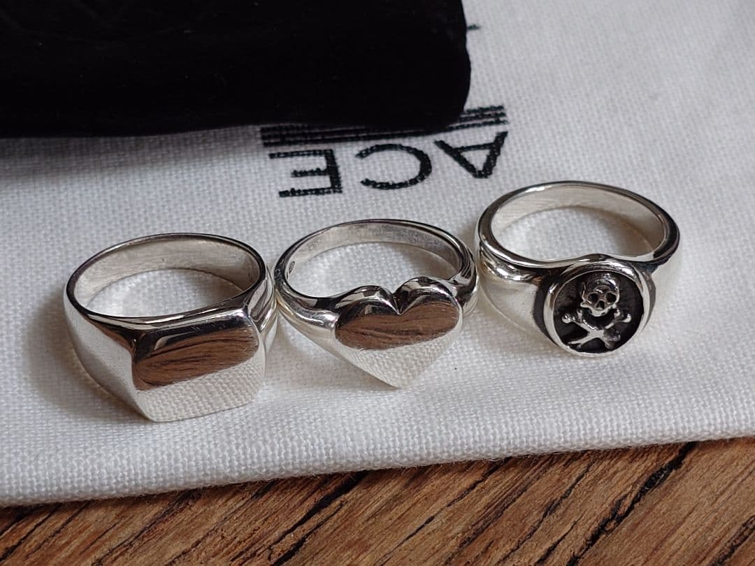 ACE by monizane ＋a シグネットリング計3点＋バンクローバー1点