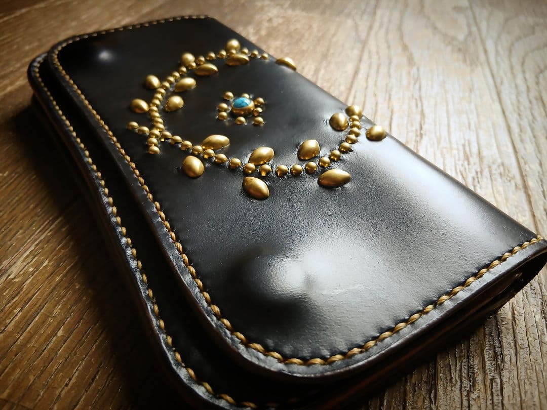 ホーウィン クロムエクセルレザー トラッカーウォレット 経年変化 ロング