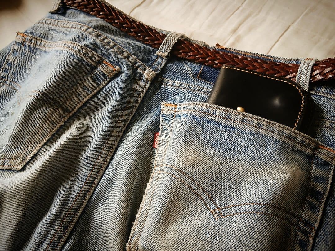 ホーウィン クロムエクセルレザー トラッカーウォレット 経年変化 ロング