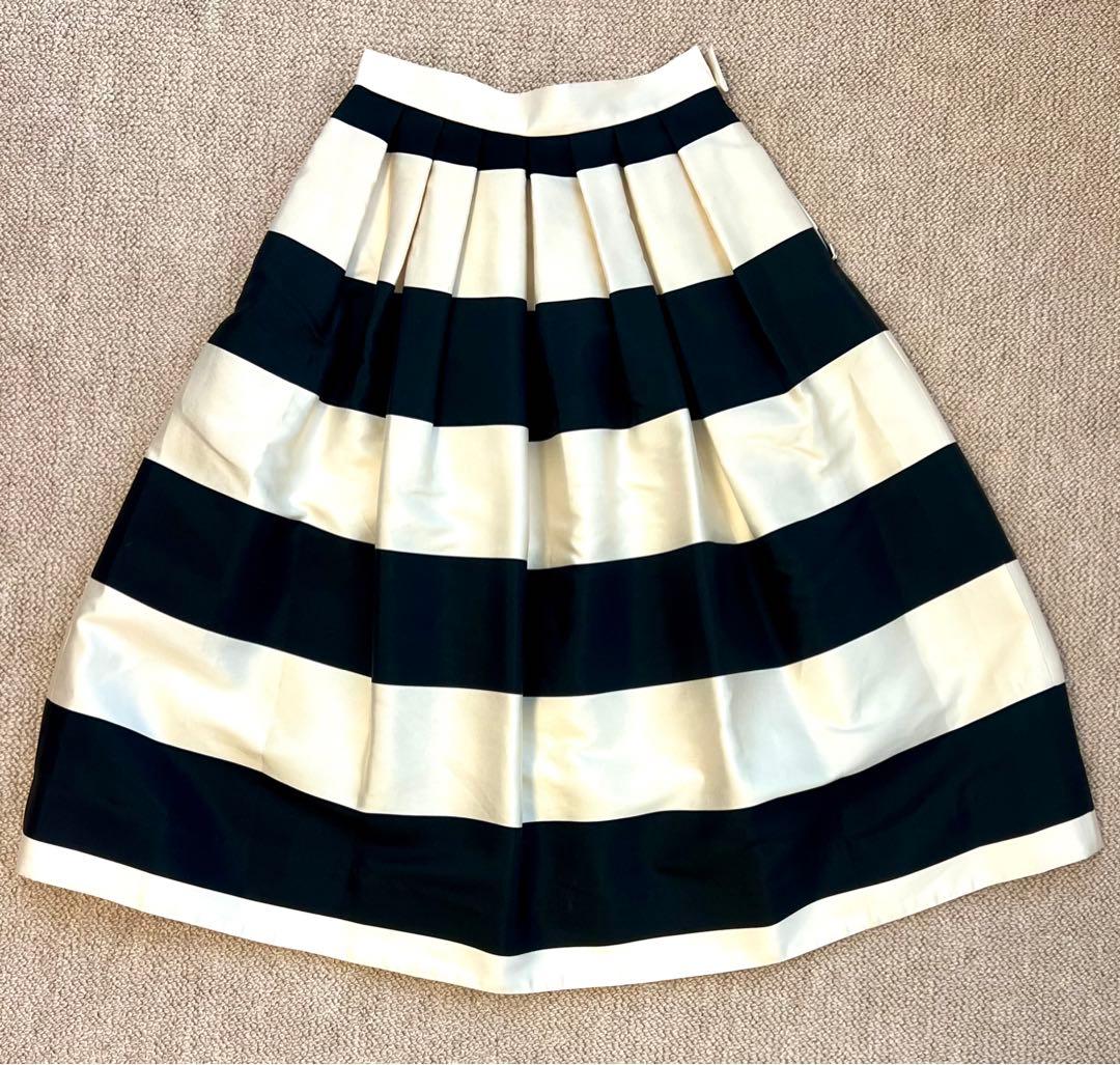 SHE Tokyo Anna Border シルク フレアスカート