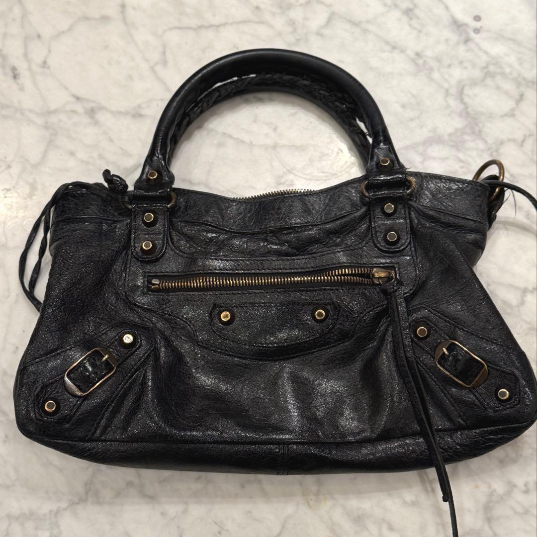 バレンシアガ　クラシックハンドバッグ 小型ミラー付き