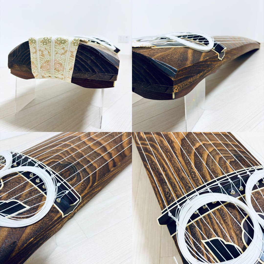 箏　13弦　すだれ彫り　和楽器　並甲 金蒔絵　上角