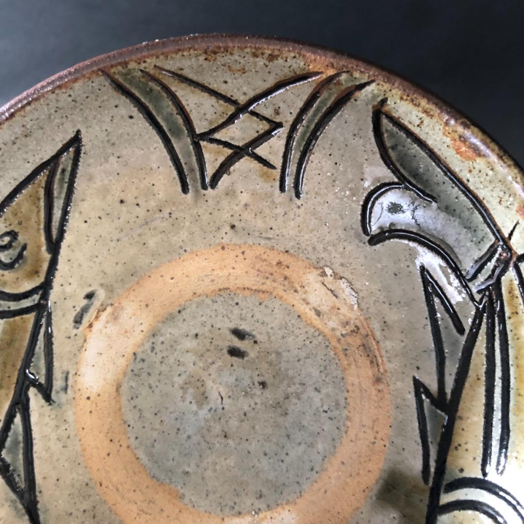 v*r様 壷屋焼　金城次郎　４寸皿　小皿　やむちん　人間国宝　重ね焼き　沖縄民藝