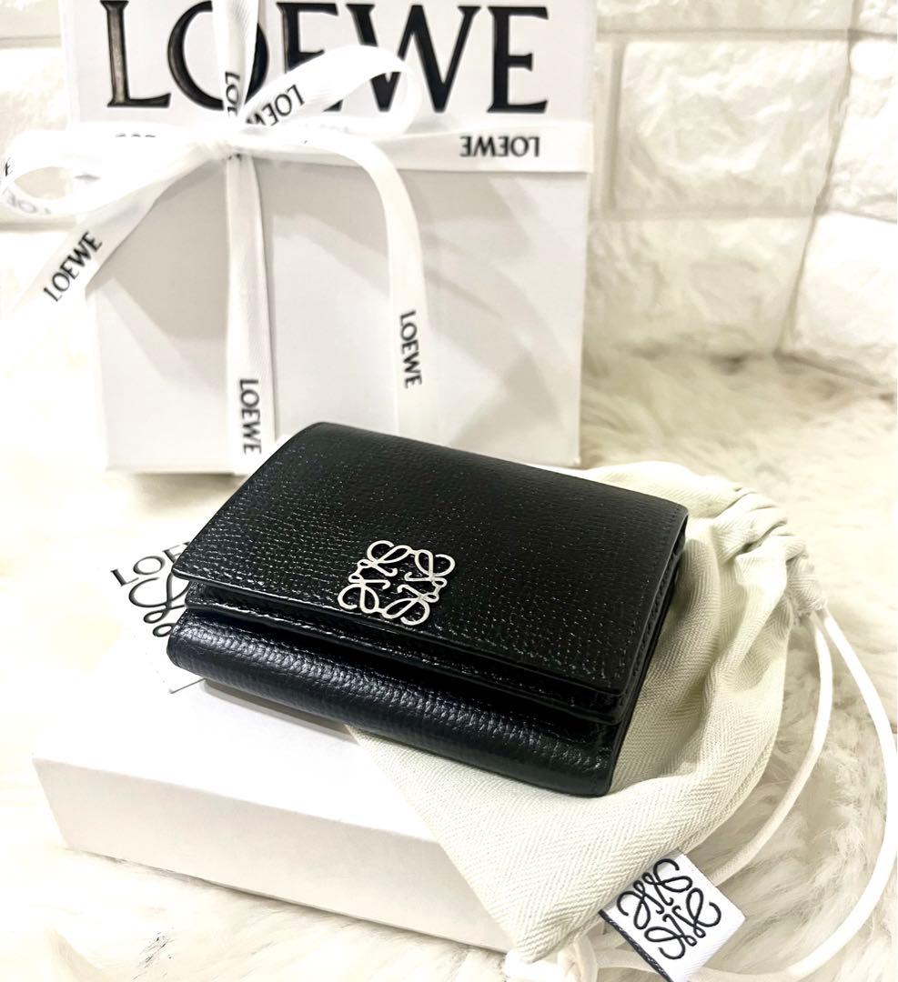 【にべ子】LOEWE ロエベ トライフォールド 三つ折り財布 箱・巾着付き