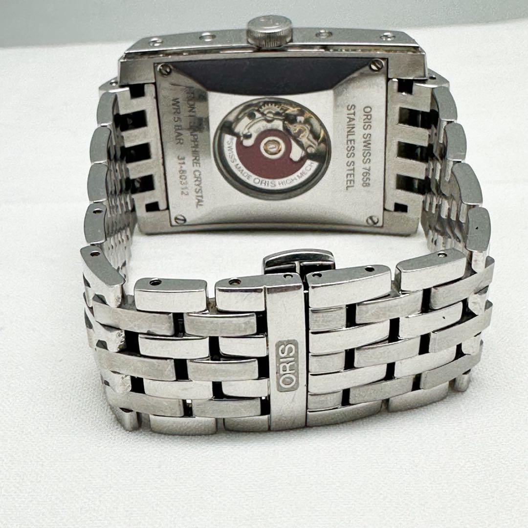 オリス ORIS 7658 レクタンギュラー 裏スケ ムーンフェイズ 自動巻