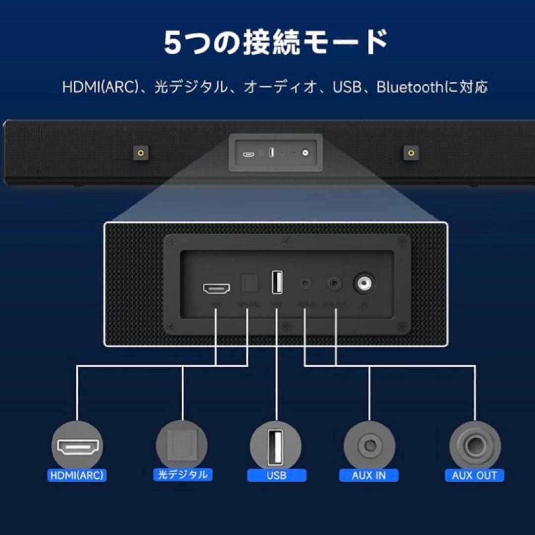 サウンドバー テレビ用スピーカー PC用　シアターバー フルレンジスピーカー