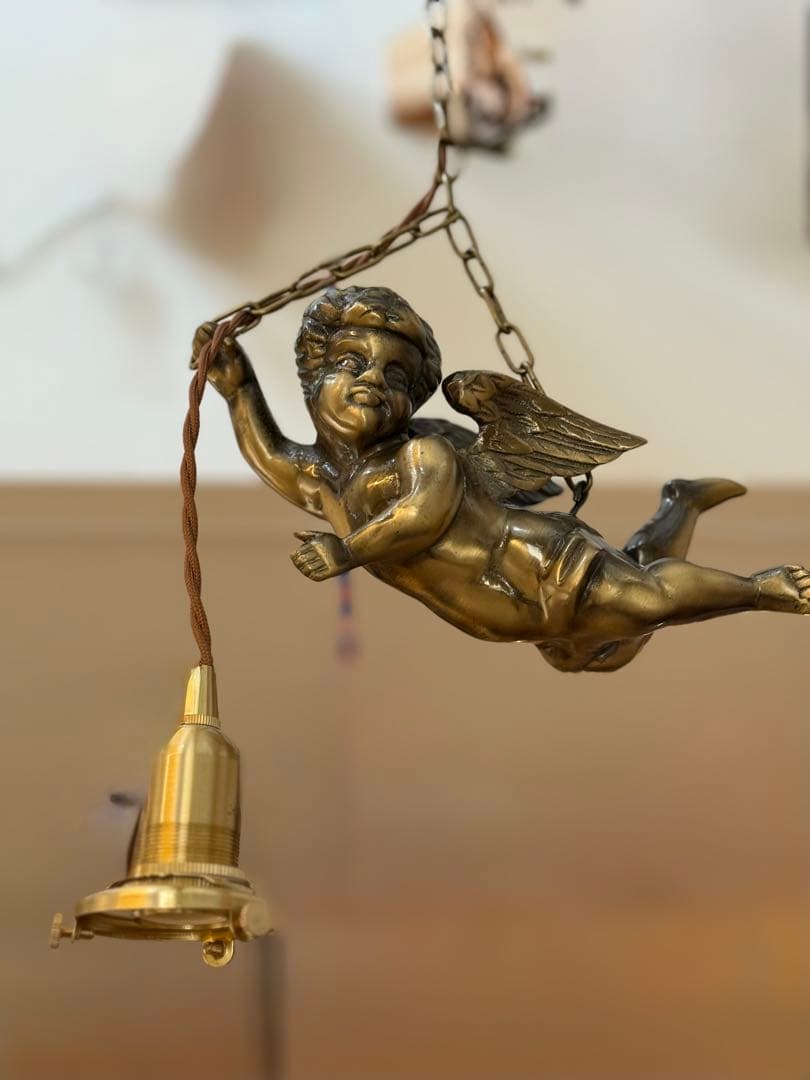 フランス アンティーク 天使 エンジェル シャンデリア ペンダントライト 照明