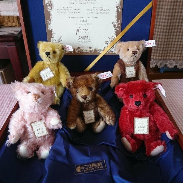 超レア物！超美品！限定白タグ！シュタイフ ベビーテディベアセット