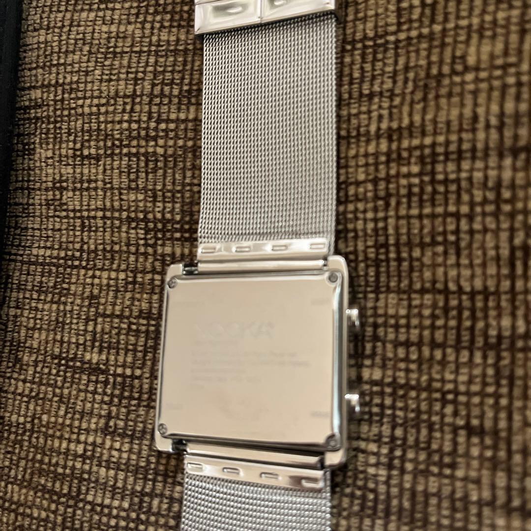 美品☆ NOOKA シルバー メッシュバンド 時計　アローズ