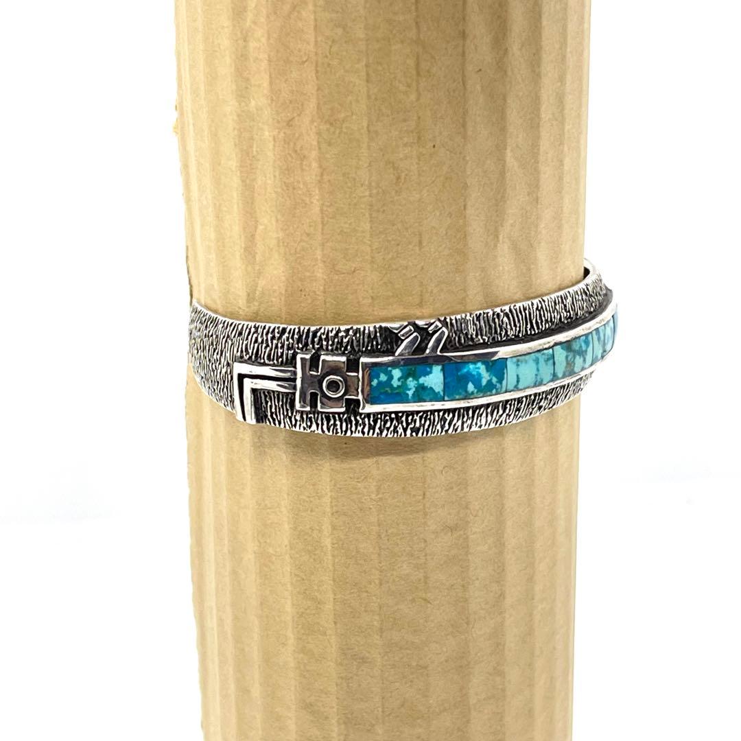 nn ●HOPI・ホピ族ココペリ●ターコイズ●シルバーバングル●ビンテージ