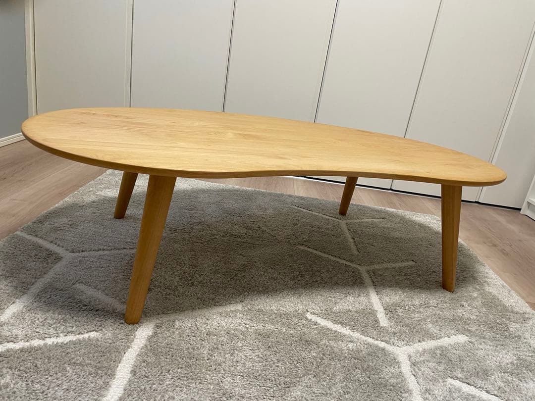 ローテーブル　豆型　ビーン