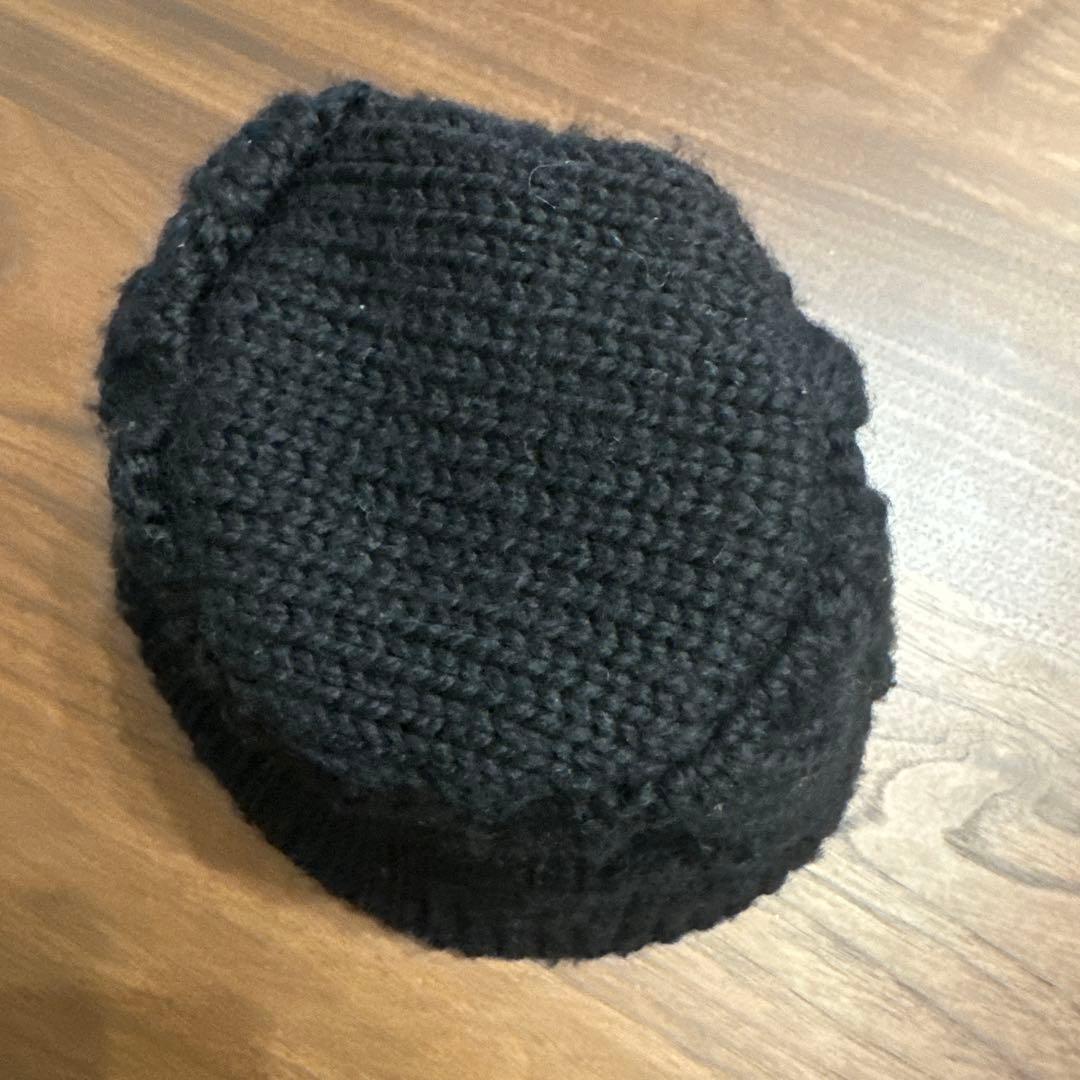 PRADA ブラックニット帽 Mサイズ