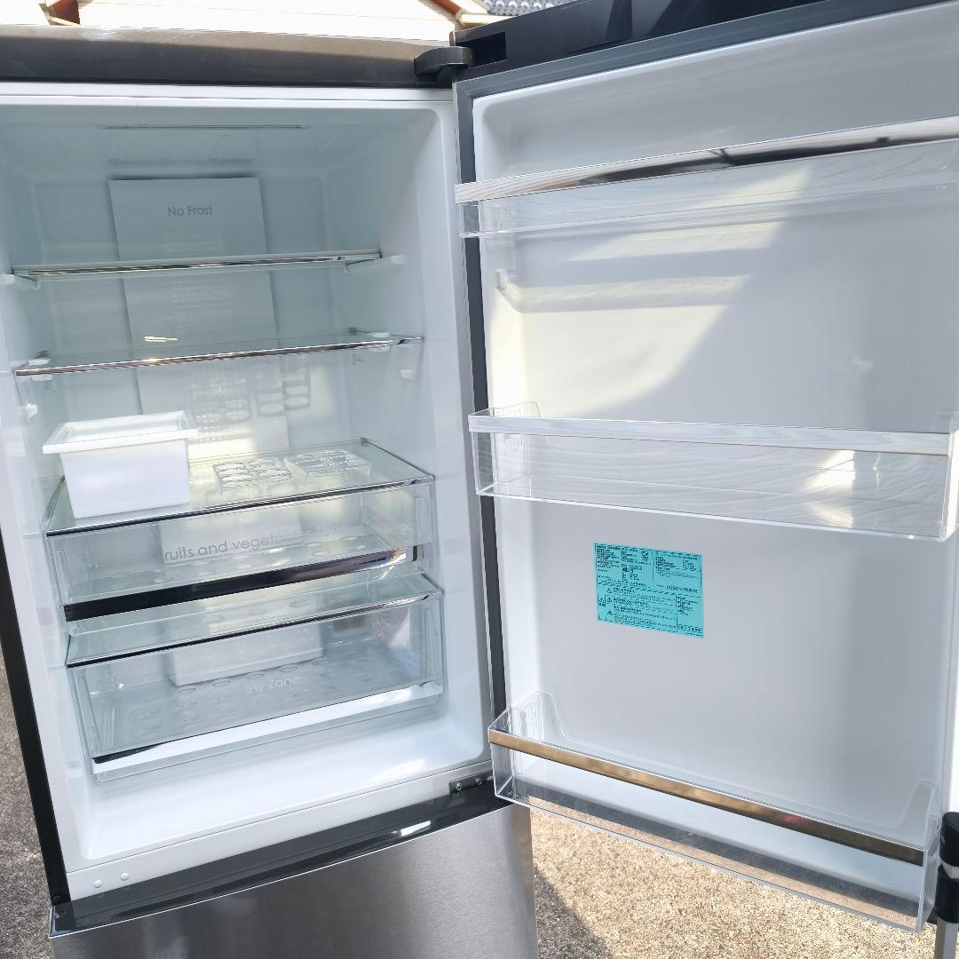 Haier 冷蔵庫 シルバー 340L 2ドア 右開き 冷凍室 119L 除菌済