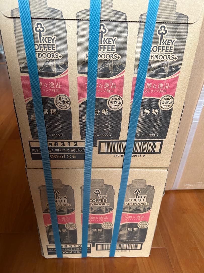 キーコーヒー リキッドコーヒー 無糖 1L × 6本 × 4ケースセット