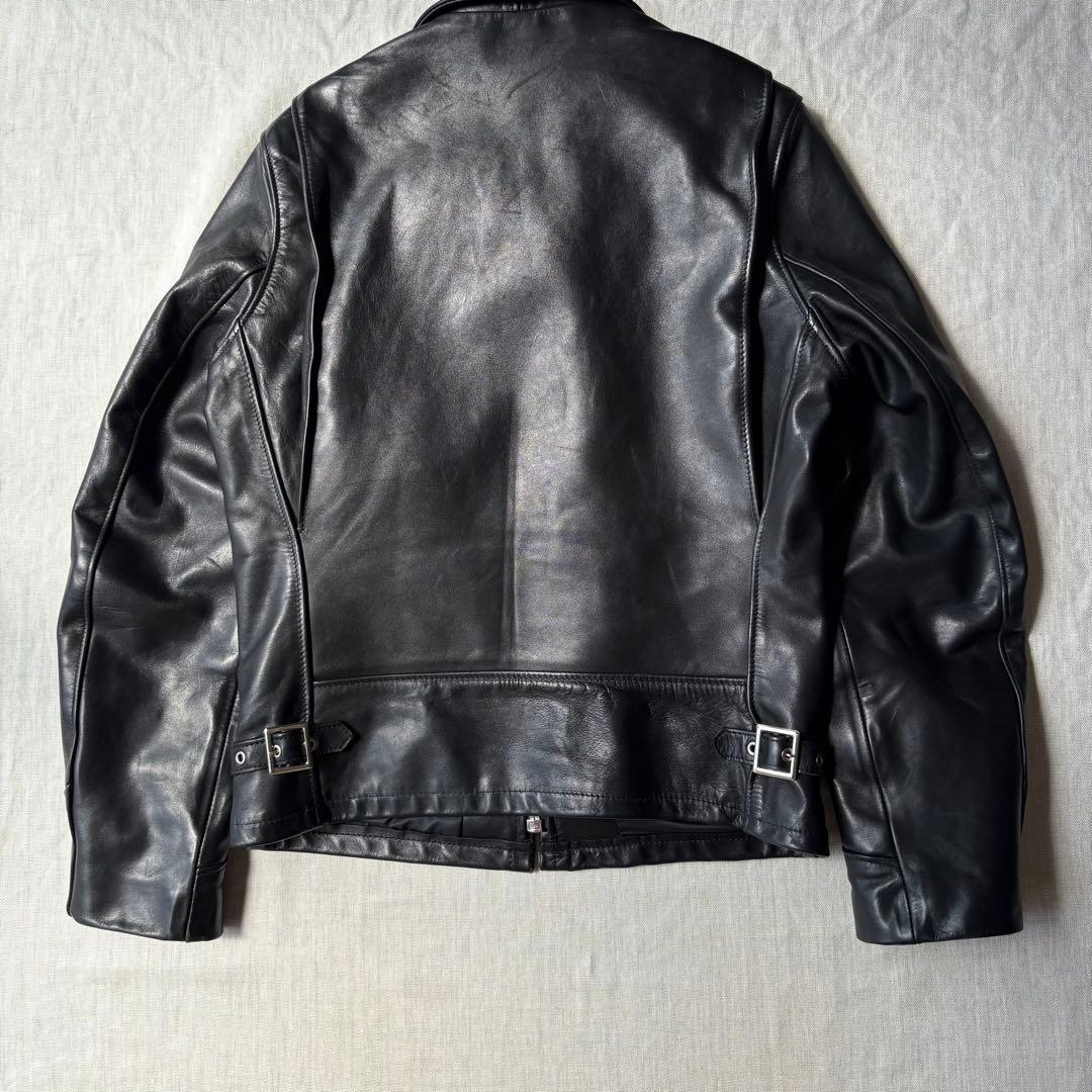 美品 Schott ショット7209 ブラック レザートラッカージャケット 36