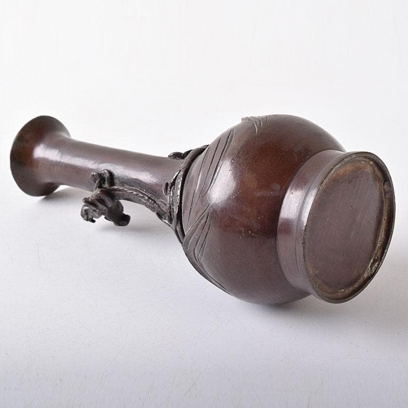 古銅　龍文　長頸瓶　C　7542