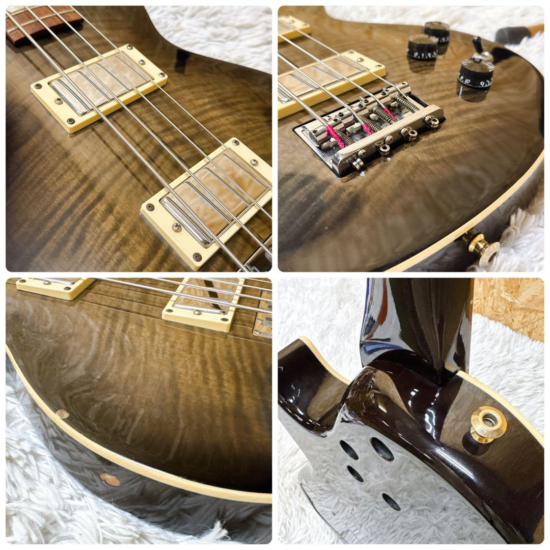 GrassRoots フレイムメイプルトップ レスポールベース シースルカラー