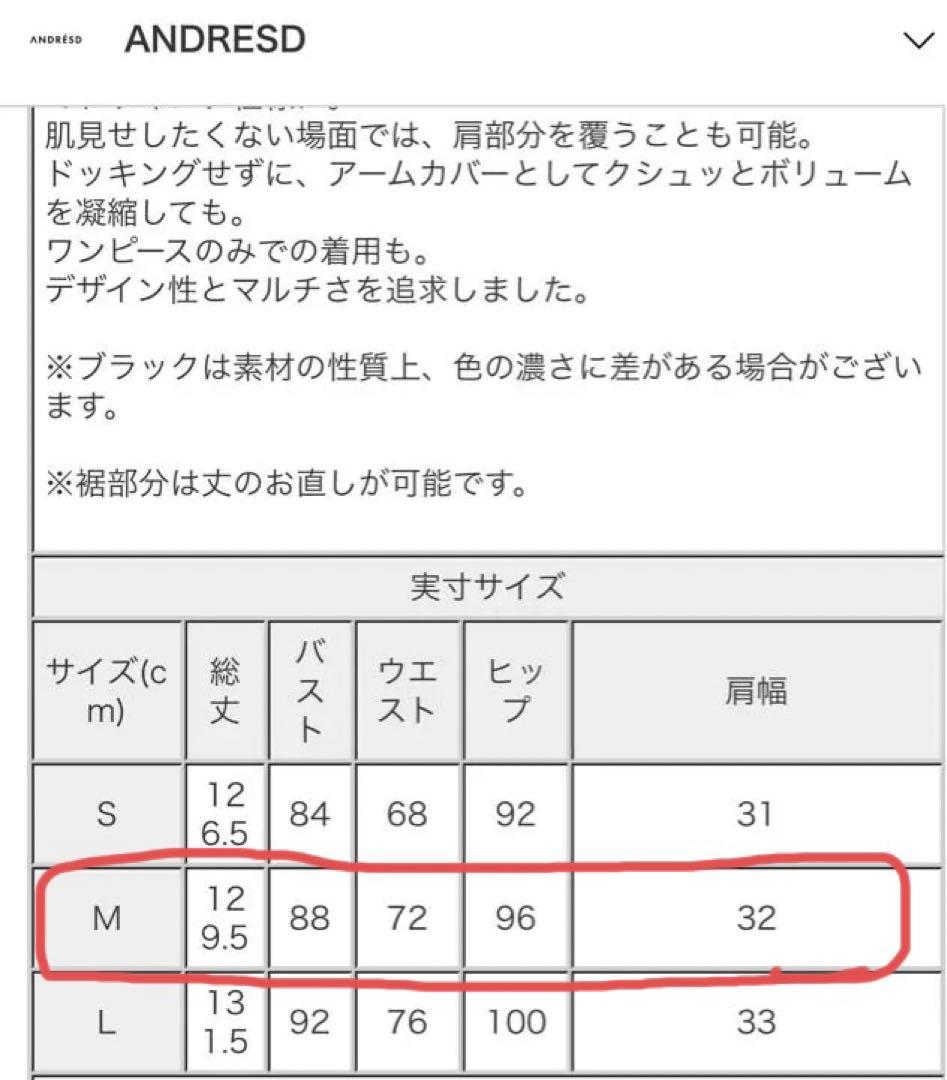 ANDRESD オケージョンドレス　袖チュール取り外し可能