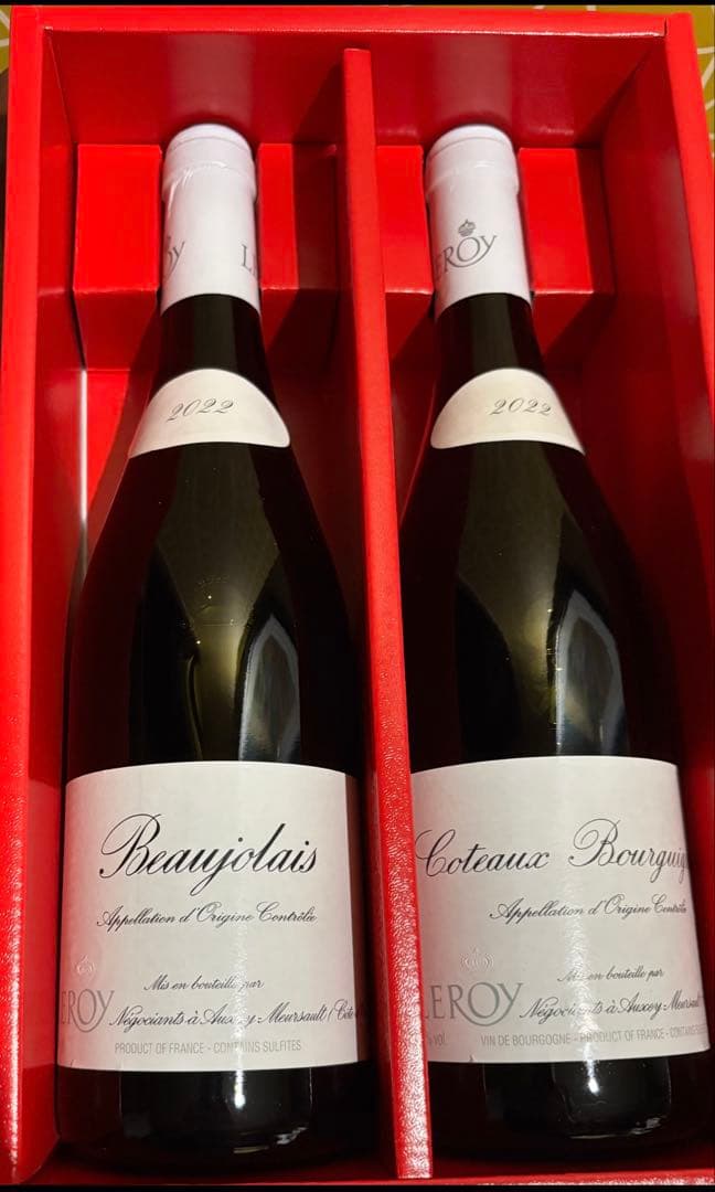 LEROY ボージョレ赤2022、コトーブルキニヨン赤2022、2本セット