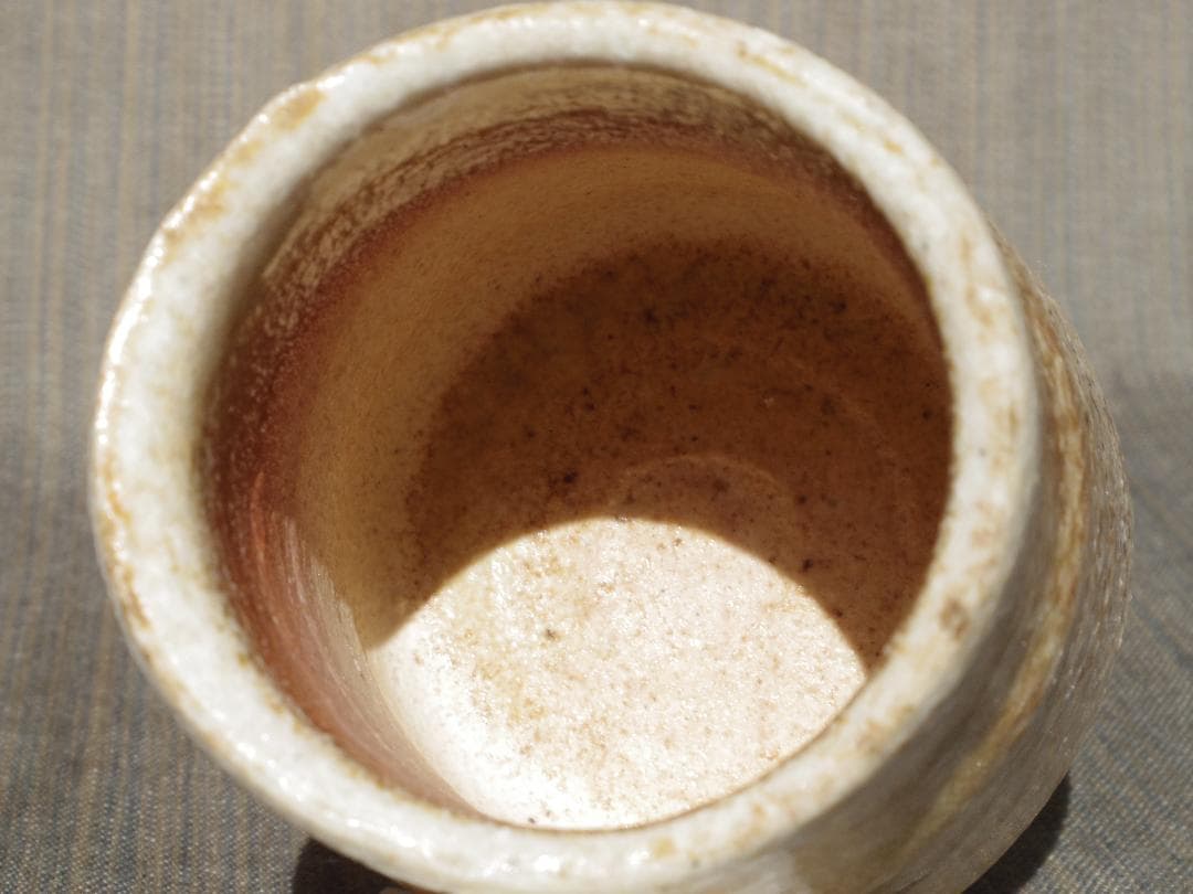 未使用★金重元郎【師＆父：金重陶陽】伊賀土湯呑★共箱・布