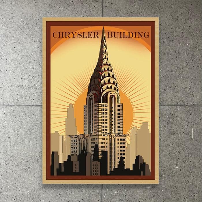 額装品/Chrysler Building/ポスター/アート/風景/モダン
