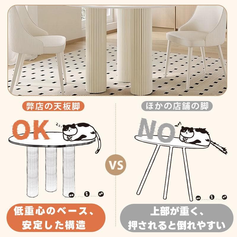 引取限定　80cm 丸 テーブルのみ 白 食卓 円型 セラミック天板 耐熱 耐水