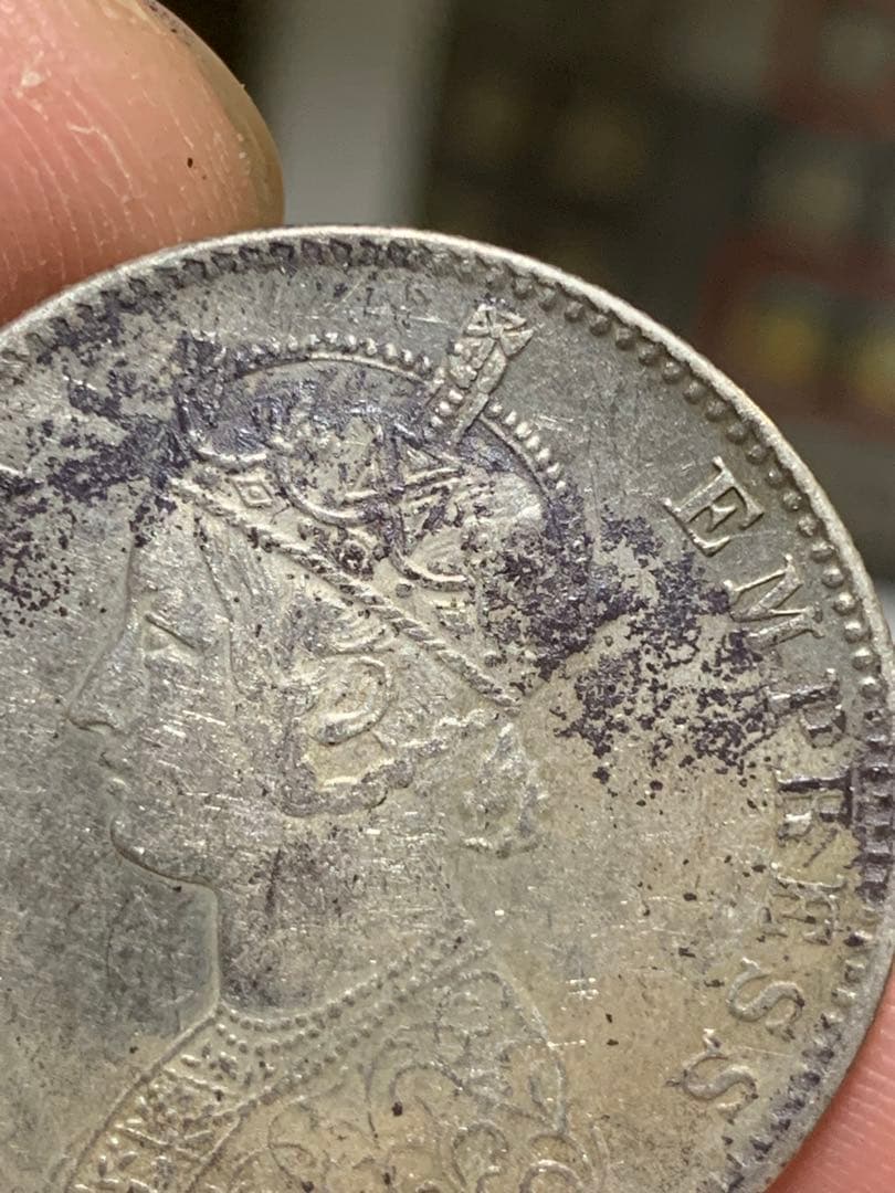 1901 年 エンプレス・ヴィクトリア 1ルピー 銀貨 古銭 銀貨