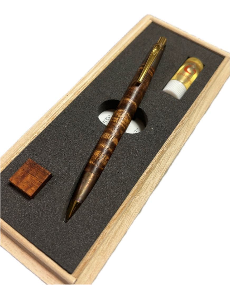 野原工芸　MP ハワイアンコアカーリー　斑紋孔雀色金具　本店限定　固定式口金　①