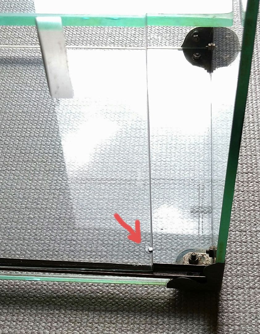 （ameo）古いガラスケース 小型 ショーケース 2段ラック 当時物