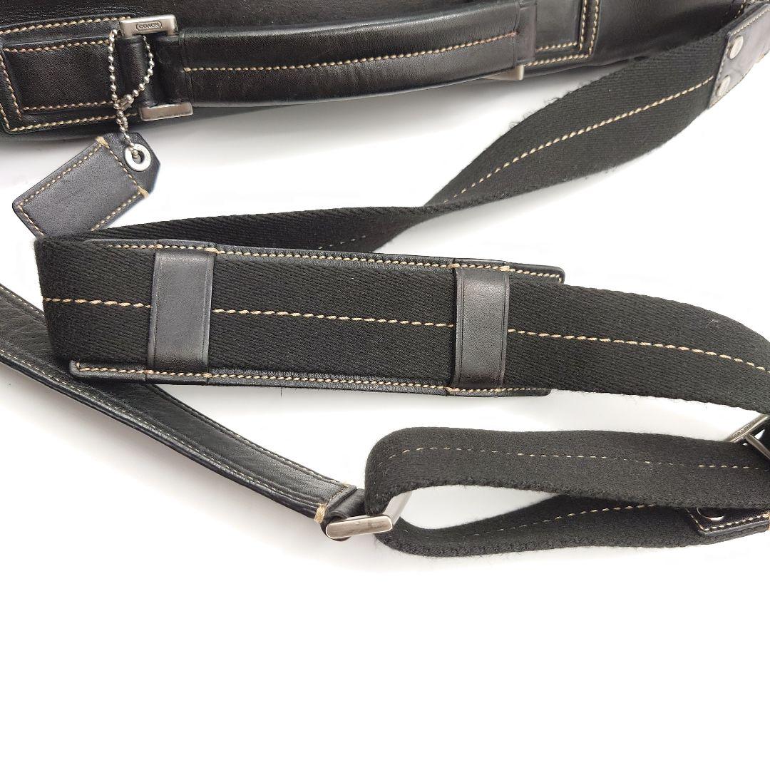 COACH オールドコーチ ビジネスバッグ 2way レザー 黒 トンプソン