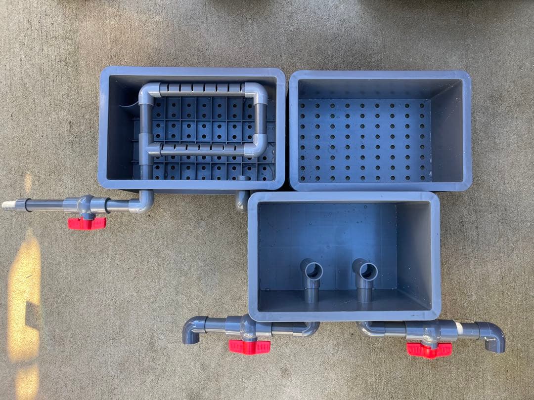 水槽池用フィルター外部式濾過器装置25W水中ポンプ 濾過材2段付き　アクアリウム