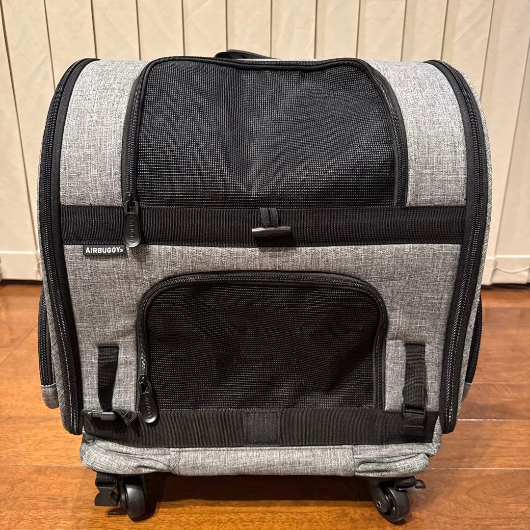 【美品】AIRBUGGY FITT ペットキャリー グレー