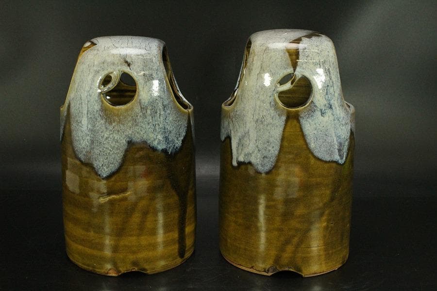 茶道具 手炙り 手焙 一対 在印(RC977)