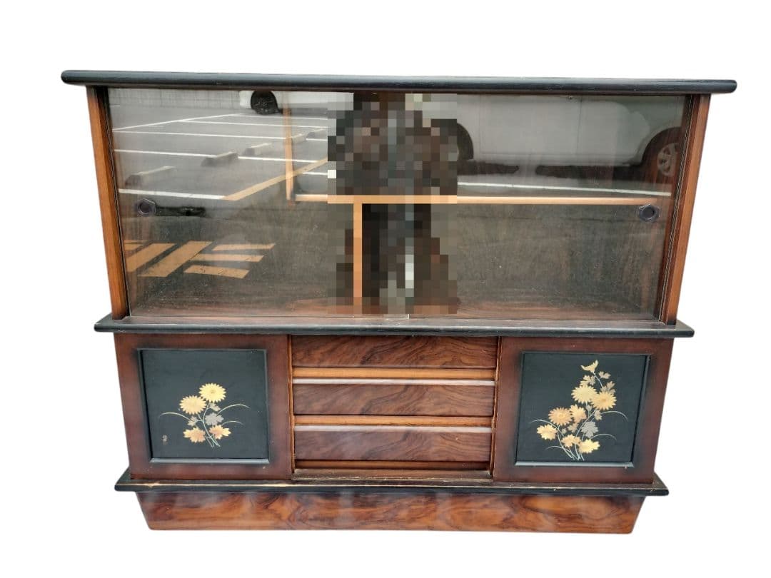 昭和レトロ　茶箪笥　木製収納キャビネット　ヴィンテージ