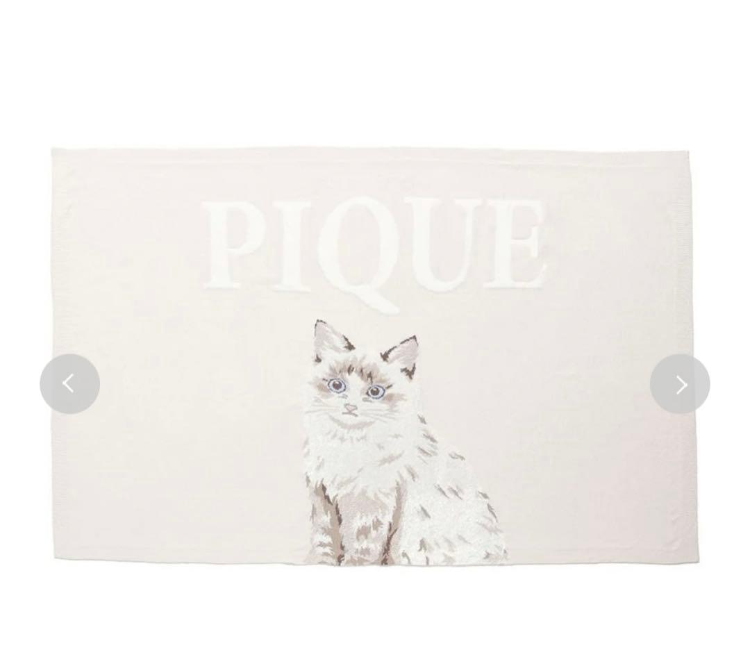 gelato pique 猫デザイン ブランケット ピンク