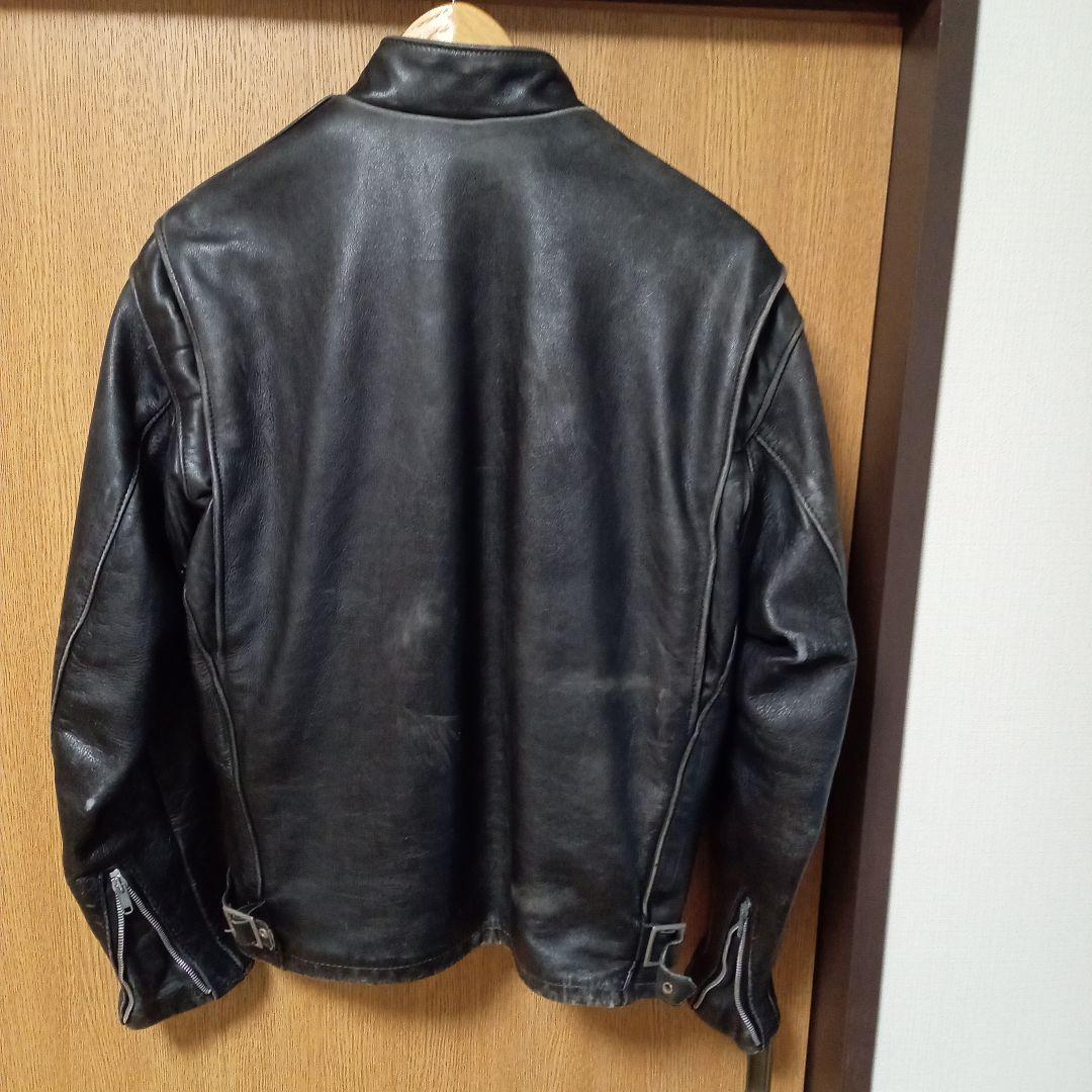 ショットレザーシングルライダースジャケット　インナーライナー付
