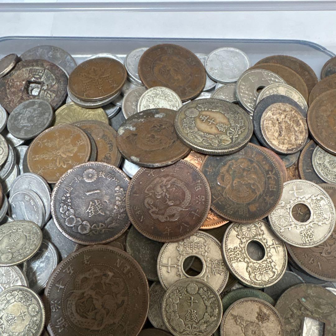 古銭まとめ 979g　銀貨、竜50銭、20銭銀貨、10銭銀貨