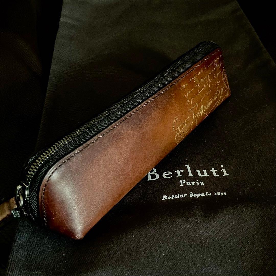 美品 希少 ベルルッティ ゴールデンパティーヌ カリグラフィ ペンケース 筆箱