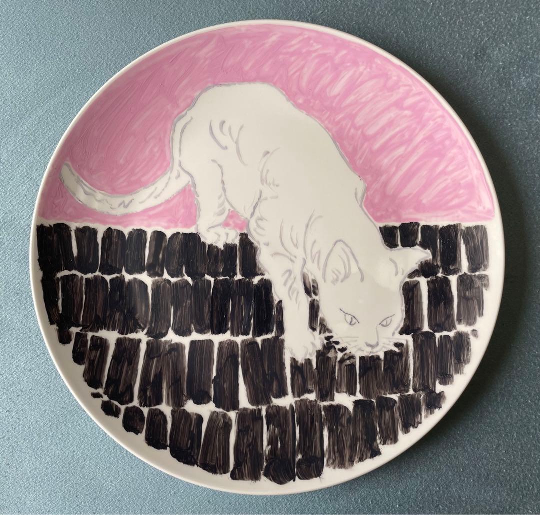 レア　美人画の俊才　陳貴平Chen Guipingが描く油彩画「視線」飾皿
