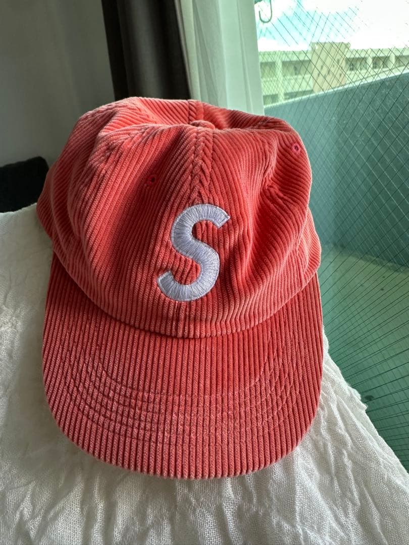 Supreme コーデュロイキャップ オレンジ
