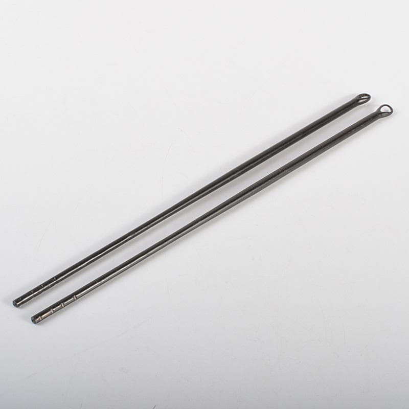 茶道具　御釜師　十二代　加藤忠三郎作　鉄製　美津火箸　共箱　C　6211