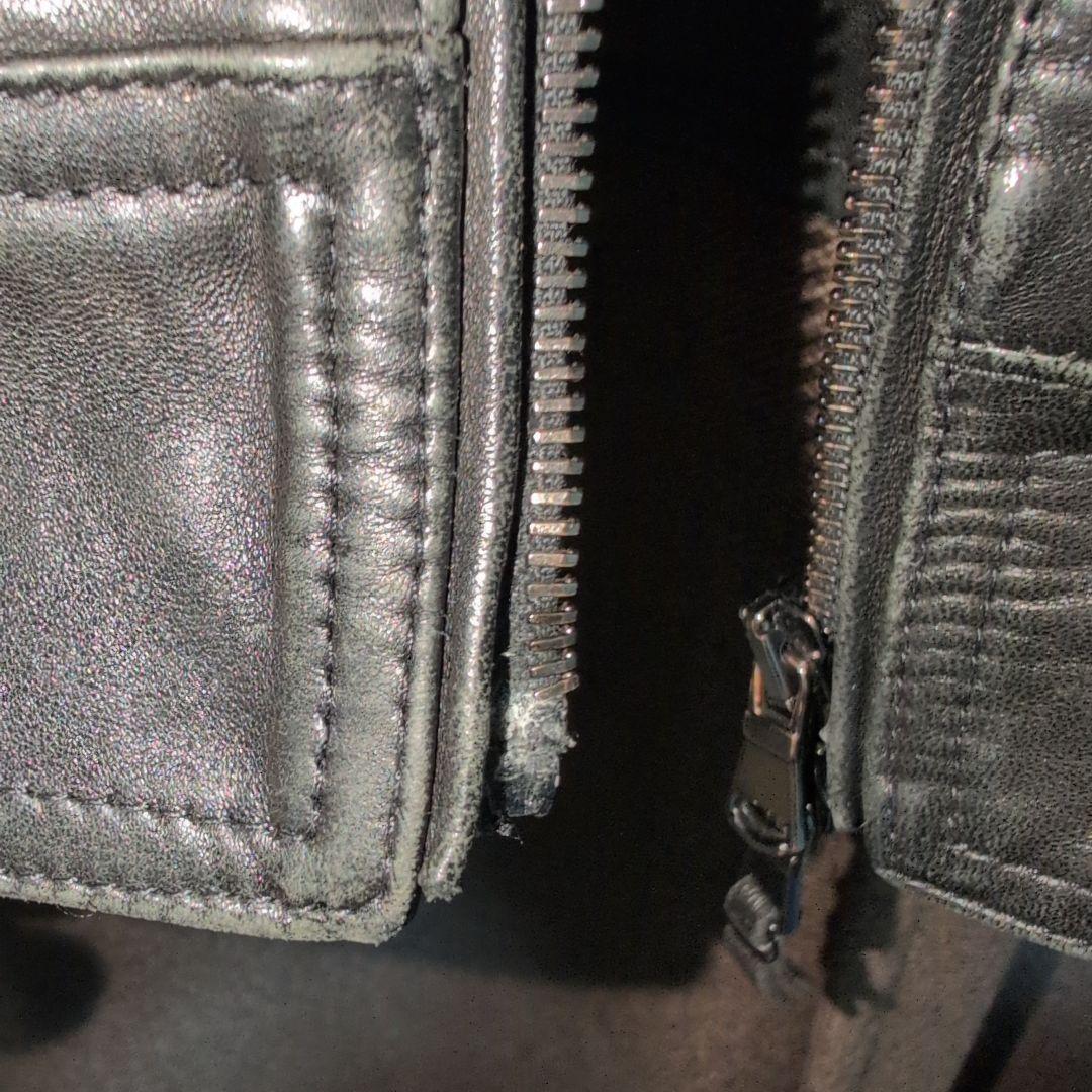 48サイズ EMMETI ラムレザー　シングル　ジャケット　黒　JURI