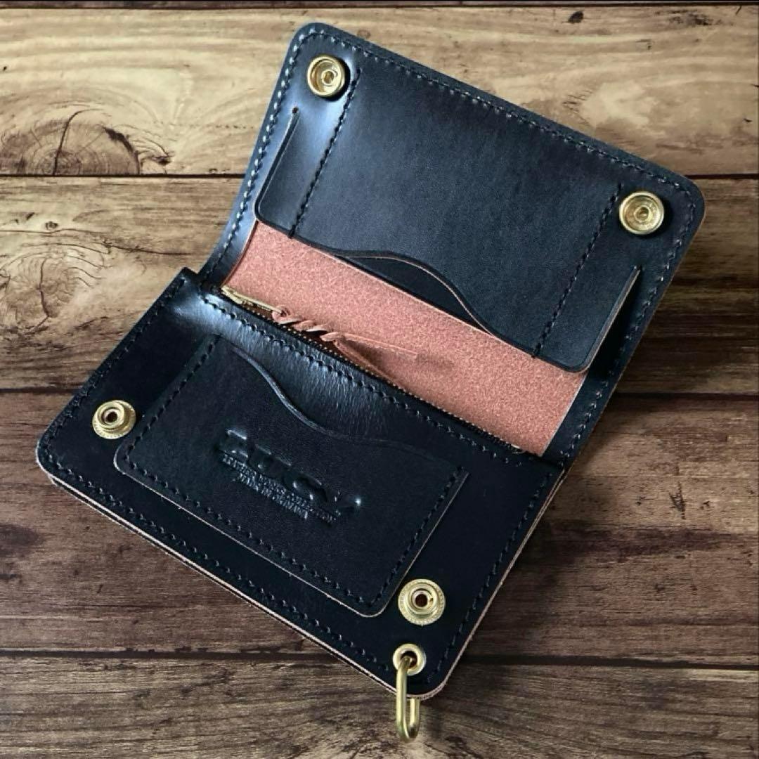 【ぽ】北米ステア トラッカーウォレット150【お札を折らずに収納】