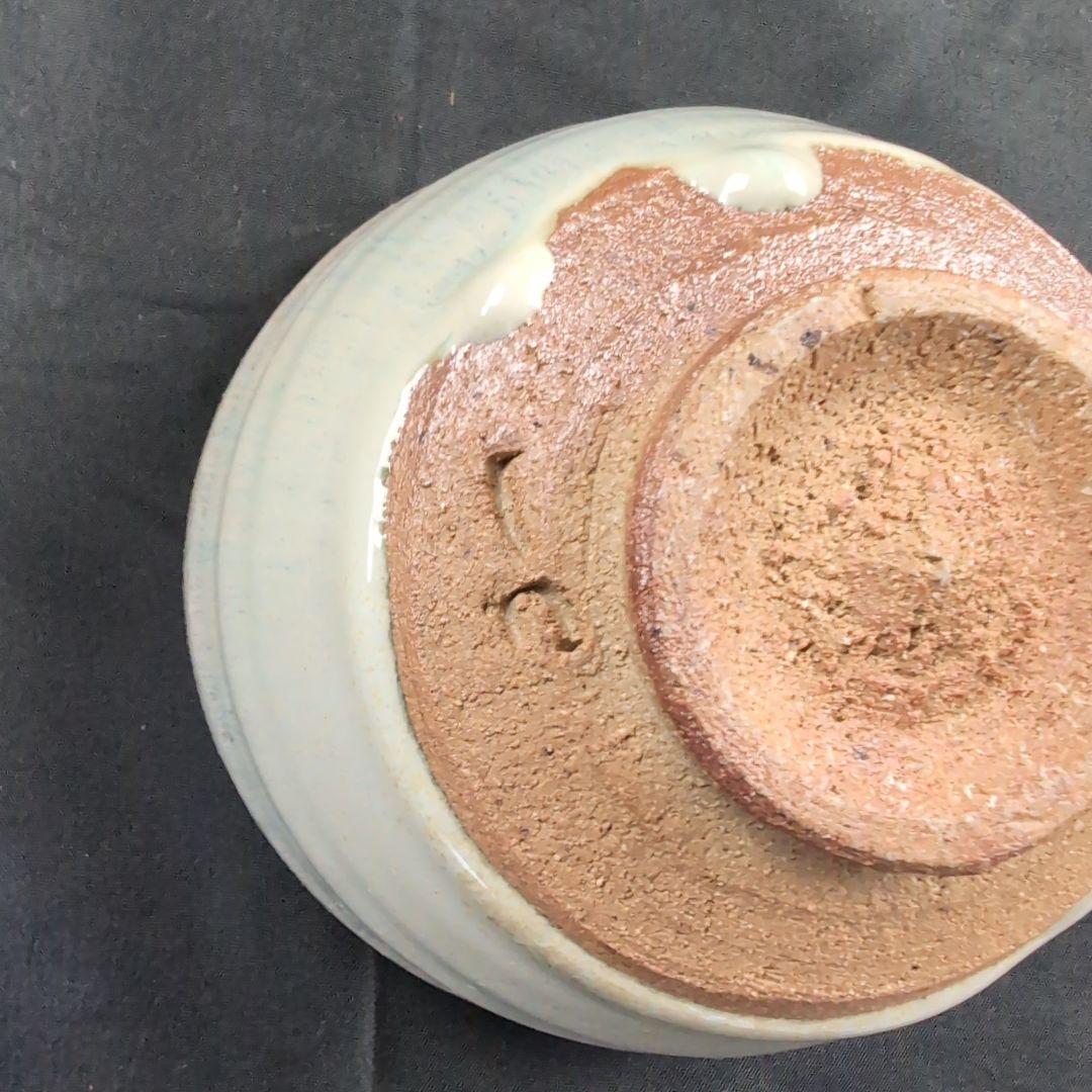 西岡小十 氏作 絵斑唐津茶碗 唐津茶碗 共箱付き