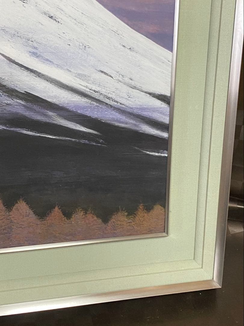 【今野忠一】　富士山 日本画　肉筆　12号大　山形県　額縁　額装　インテリア