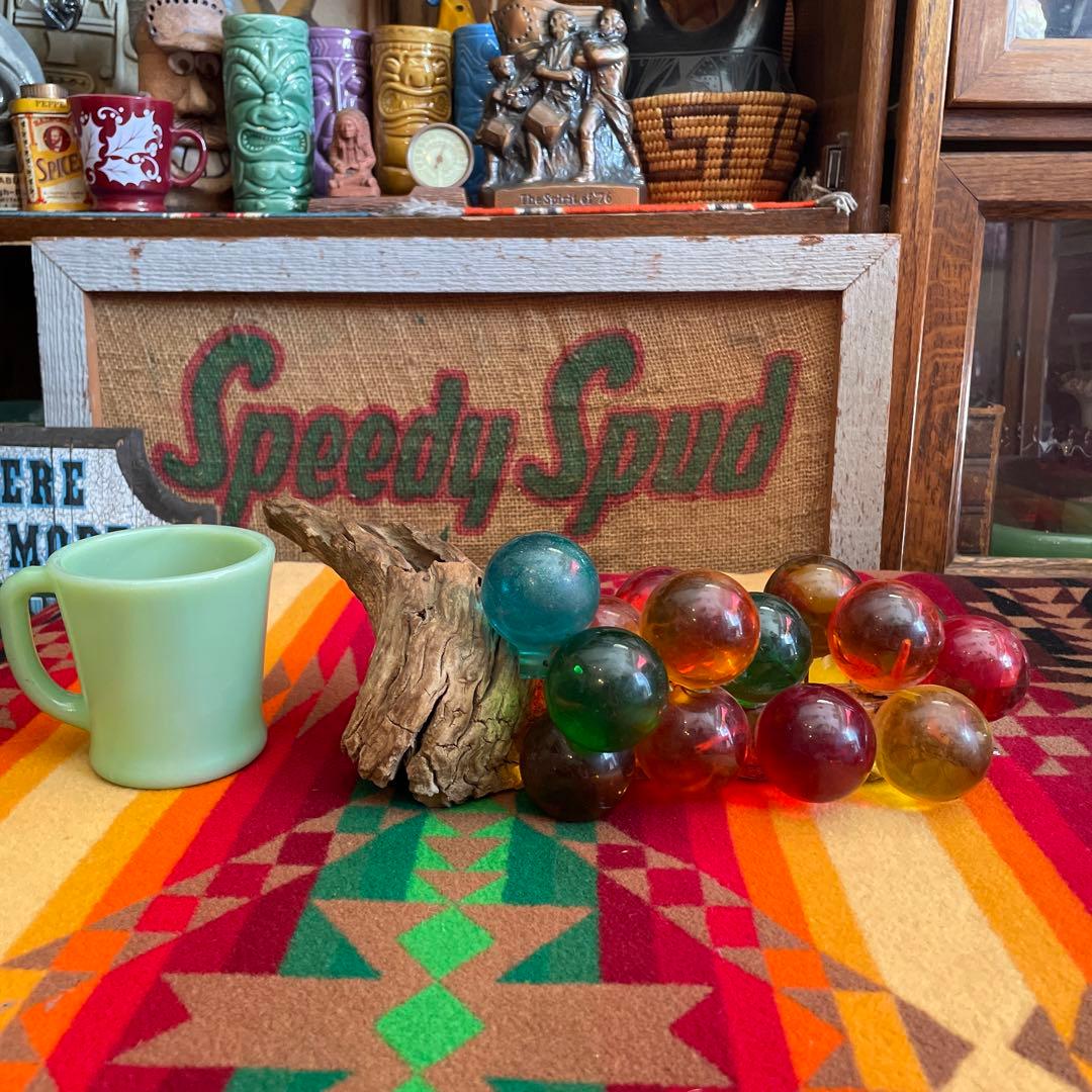 希少！50s〜60sミッドセンチュリー葡萄ぶどう置物アメリカアンティーク　USA