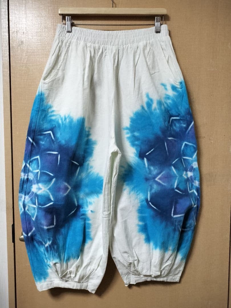 エスニック　タイダイ染め　アラジンパンツ　天然コットン　新品　タイ製