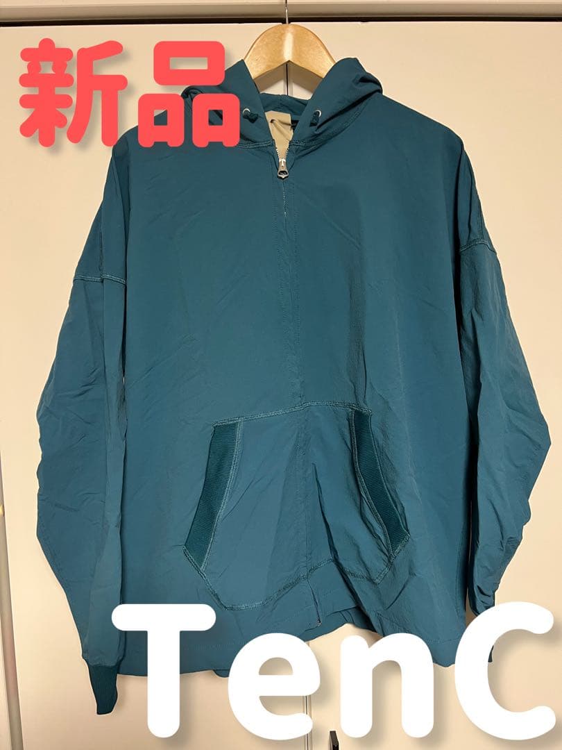 TenC フーディーパーカー　コバルトブルー色　新品　Size50